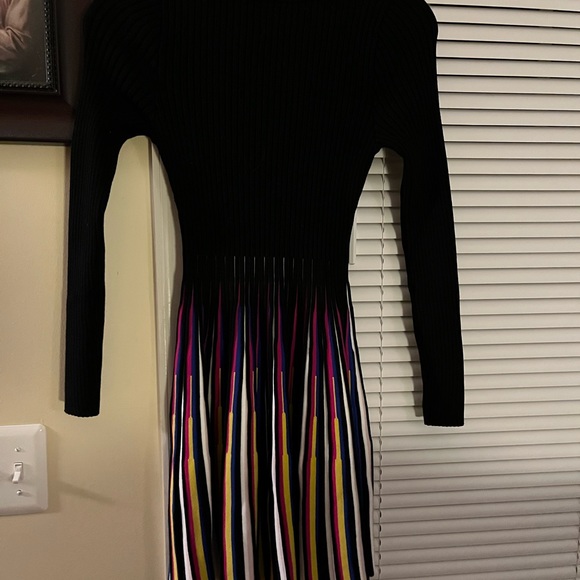 NWT Milly Minis Black Pleated Sweater Dress, 14/16 Misses Size - Picture 5 of 9